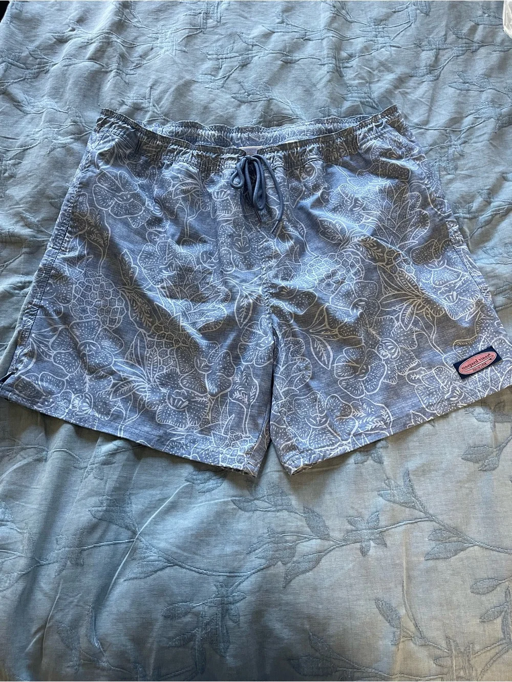 Vineyard Vines Light Blue Floral Swim Shorts